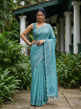 MIMOSA Sapphire Saree Saree — pose 4 styling detail
