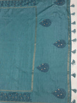MIMOSA Sapphire Saree Saree — pallu and zari work detail