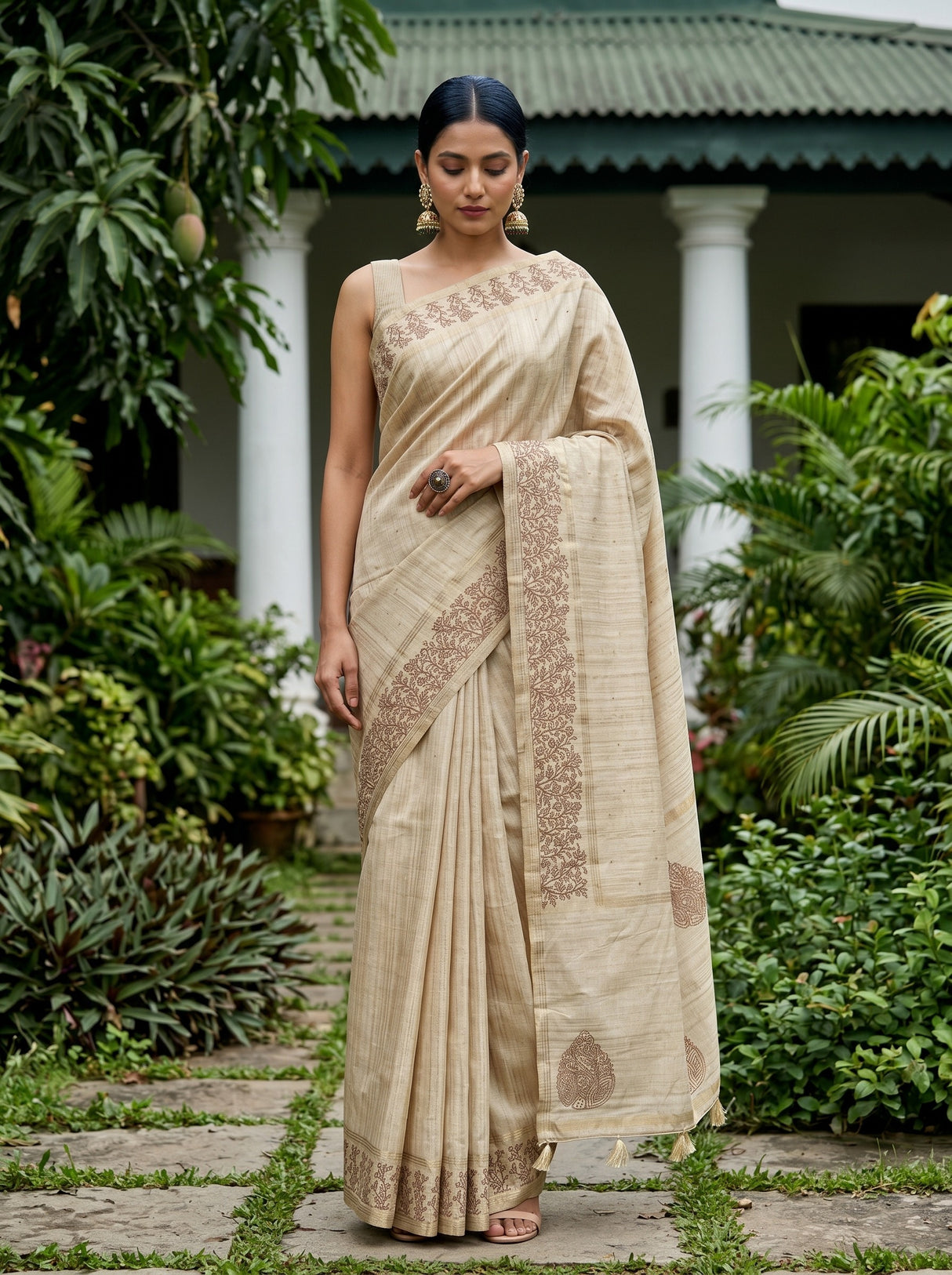 Tussar  Saree