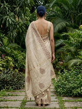 MIMOSA Tussar Saree Saree — pose 2 styling detail