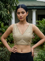 MIMOSA Tussar Saree Saree — blouse close-up