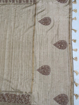 MIMOSA Tussar Saree Saree — pallu and zari work detail