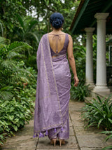 MIMOSA Violet Saree Saree — pose 2 styling detail