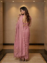 MIMOSA Gajari Banarasi Art Silk Saree — pose 2 styling detail