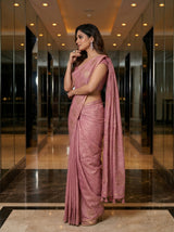 MIMOSA Gajari Banarasi Art Silk Saree — pose 3 styling detail