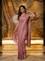 MIMOSA Gajari Banarasi Art Silk Saree — pose 5 styling detail