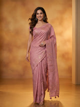 MIMOSA Gajari Banarasi Art Silk Saree — pose 6 styling detail