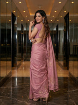 MIMOSA Gajari Banarasi Art Silk Saree — pose 7 styling detail