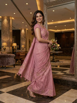 MIMOSA Gajari Banarasi Art Silk Saree — pose 9 styling detail