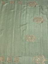 MIMOSA Pista Banarasi Art Silk Saree — pallu and zari work detail