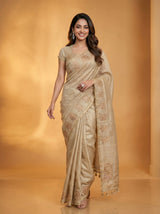 MIMOSA Tussar Banarasi Art Silk Saree — pose 6 styling detail