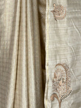 MIMOSA Tussar Banarasi Art Silk Saree — fleets shot full lifestyle