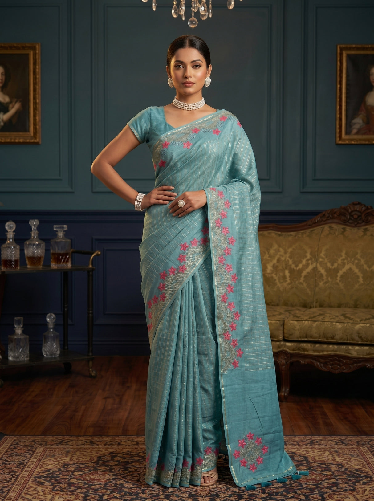 MIMOSA Saree Saree — pose 4 styling detail