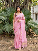 MIMOSA Pink Saree Saree — pose 10 styling detail
