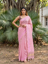 MIMOSA Pink Saree Saree — pose 4 styling detail