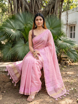 MIMOSA Pink Saree Saree — pose 8 styling detail