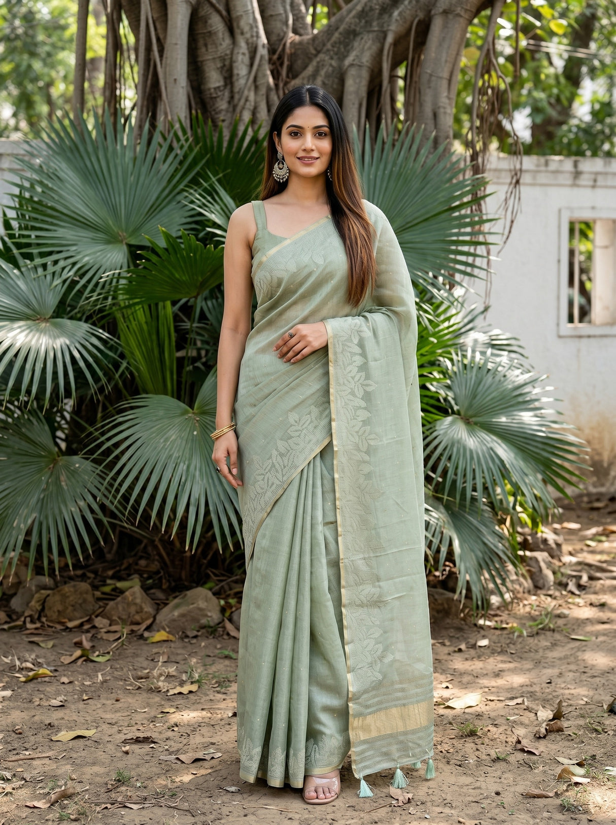 Pista  Saree