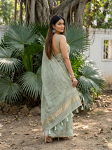 MIMOSA Pista Saree Saree — pose 7 styling detail