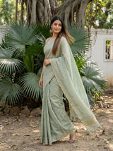 MIMOSA Pista Saree Saree — pose 9 styling detail