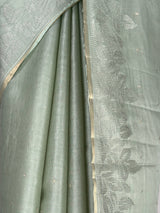 MIMOSA Pista Saree Saree — fleets shot full lifestyle
