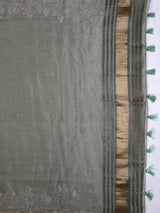MIMOSA Pista Saree Saree — pallu and zari work detail