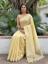 MIMOSA Yellow Saree Saree — pose 8 styling detail