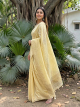 MIMOSA Yellow Saree Saree — pose 9 styling detail