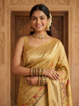 MIMOSA Gold Saree Saree — pose 10 styling detail