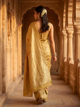 MIMOSA Gold Saree Saree — pose 2 styling detail