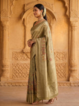 MIMOSA Green Saree Saree — pose 3 styling detail