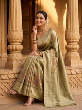 MIMOSA Green Saree Saree — pose 8 styling detail
