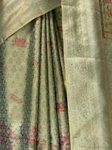 MIMOSA Green Saree Saree — fleets shot full lifestyle