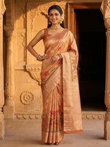 MIMOSA Orange Saree Saree — pose 4 styling detail