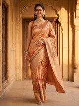 MIMOSA Orange Saree Saree — pose 6 styling detail