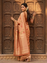 MIMOSA Orange Saree Saree — pose 7 styling detail