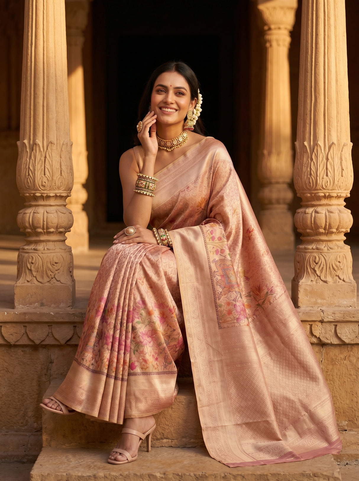 MIMOSA Rani Saree Saree — pose 8 styling detail