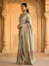 MIMOSA Sapphire Saree Saree — pose 3 styling detail