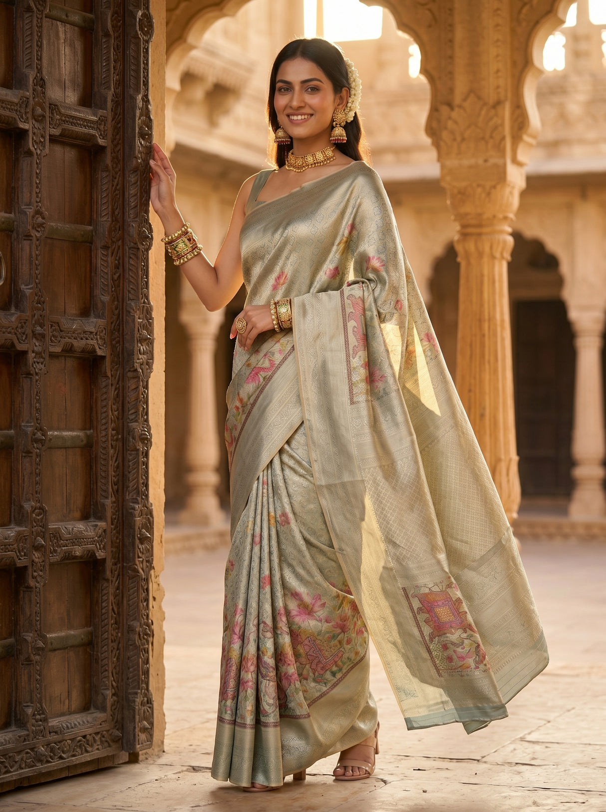 MIMOSA Sapphire Saree Saree — pose 9 styling detail