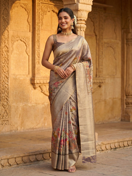 Violet  Saree