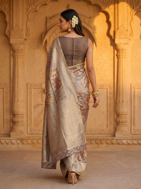 MIMOSA Violet Saree Saree — pose 2 styling detail