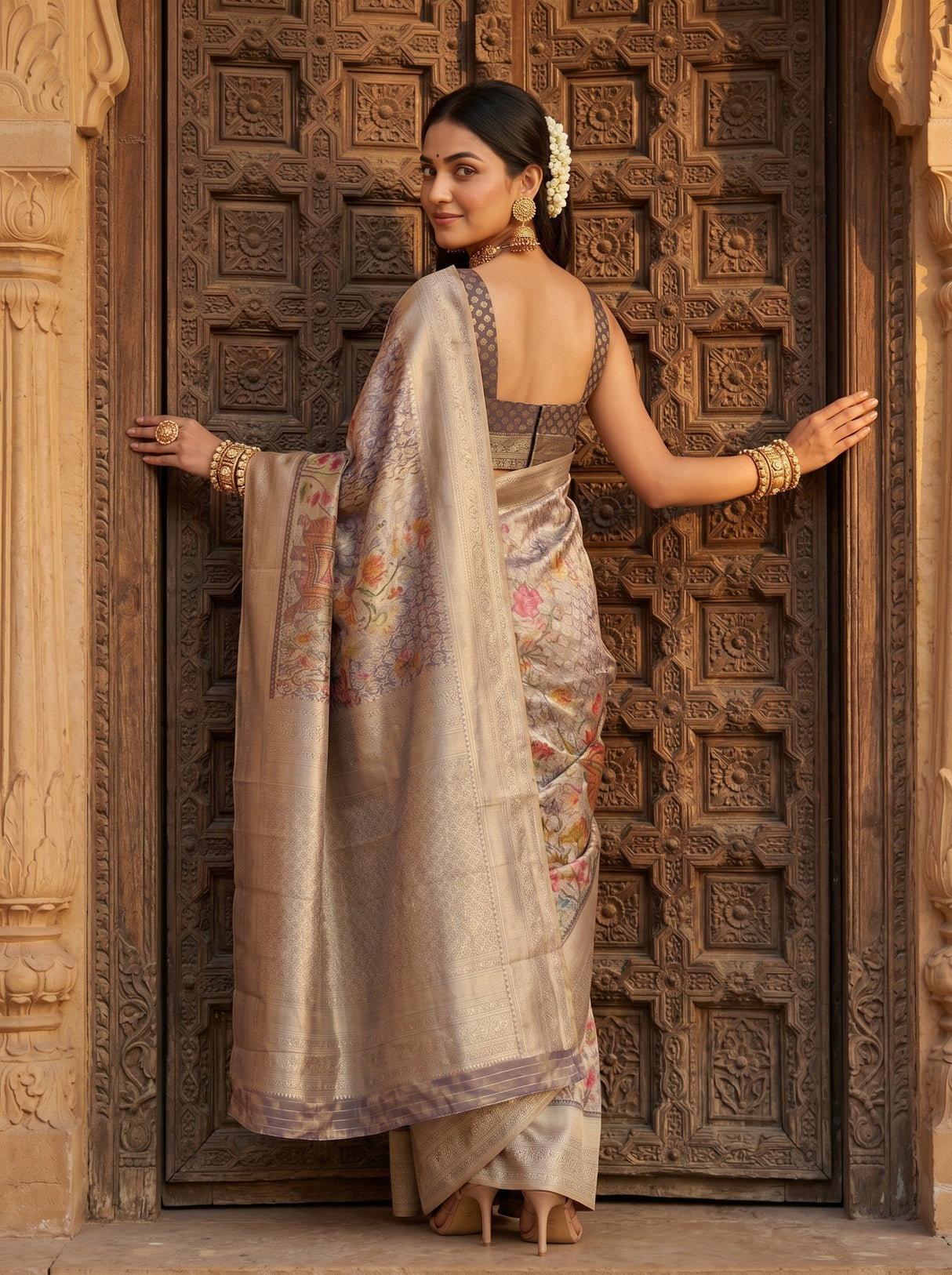 MIMOSA Violet Saree Saree — pose 7 styling detail