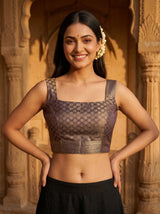 MIMOSA Violet Saree Saree — blouse close-up
