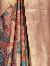 MIMOSA Rani Kalamkari Saree — fleets shot full lifestyle