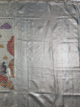 MIMOSA Sapphire Kalamkari Saree — pallu and zari work detail