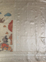 MIMOSA Tussar Kalamkari Saree — pallu and zari work detail