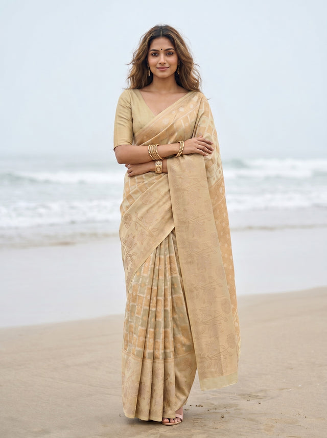 MIMOSA Saree Saree — front view on mannequin
