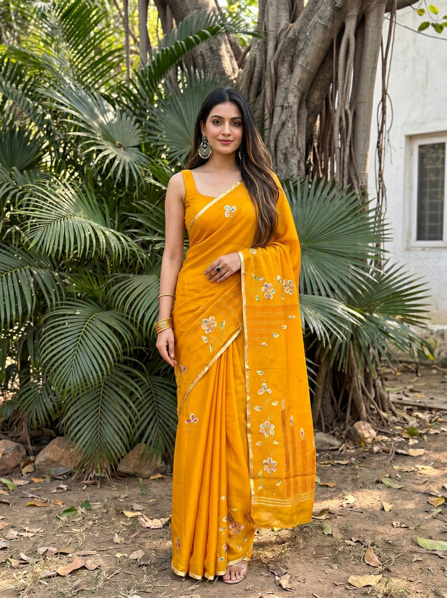 MIMOSA Saree Saree — front view on mannequin