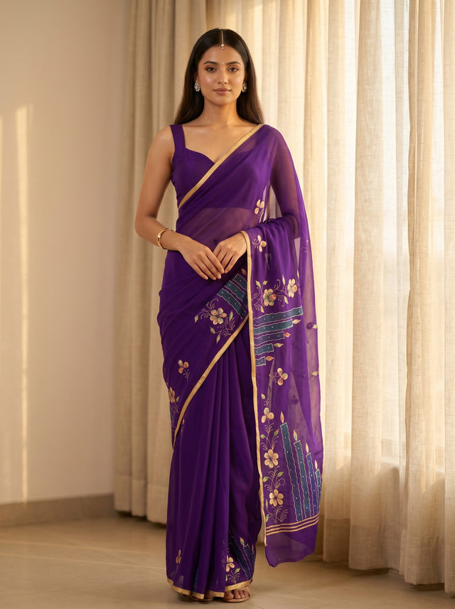 MIMOSA Saree Saree — front view on mannequin