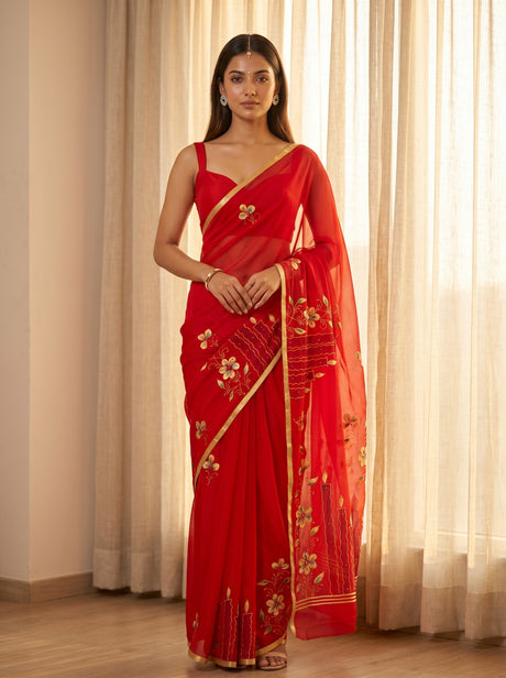 MIMOSA Saree Saree — front view on mannequin