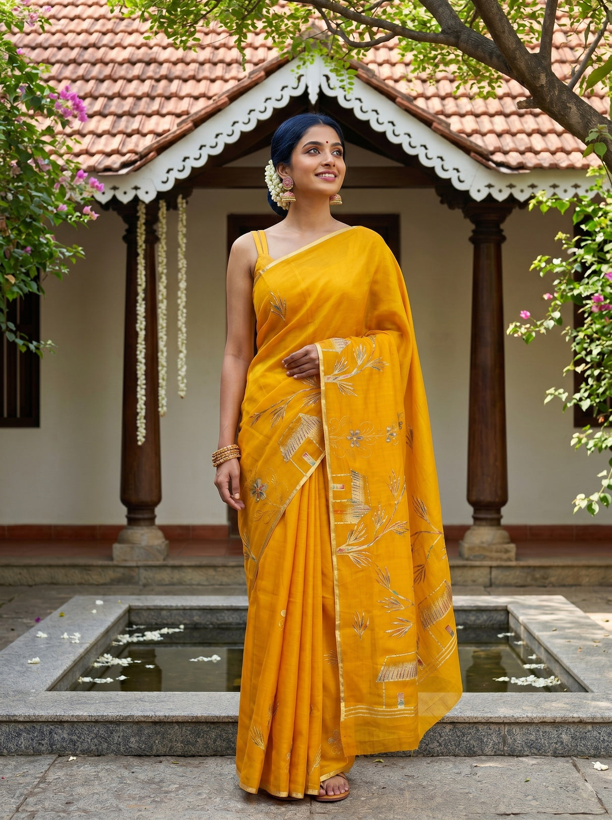 MIMOSA Saree Saree — front view on mannequin